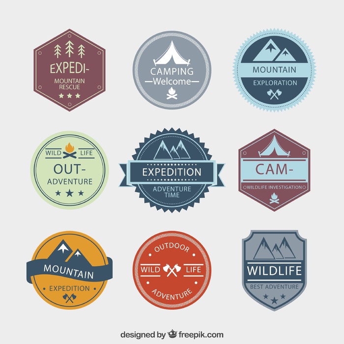 免抠户外探险标签