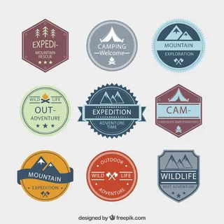 免抠户外探险标签