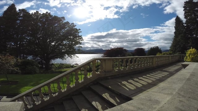 湖, 蓝色的, 天空, 风景秀丽的, 云, 夏天, 树木