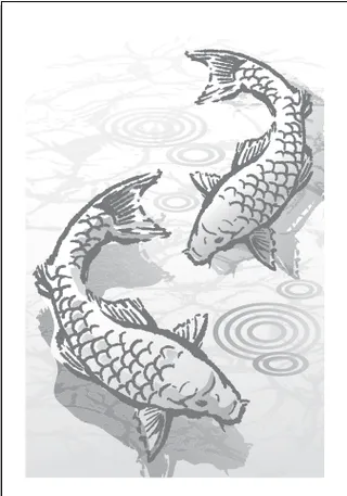 水墨黑白鲤鱼素材