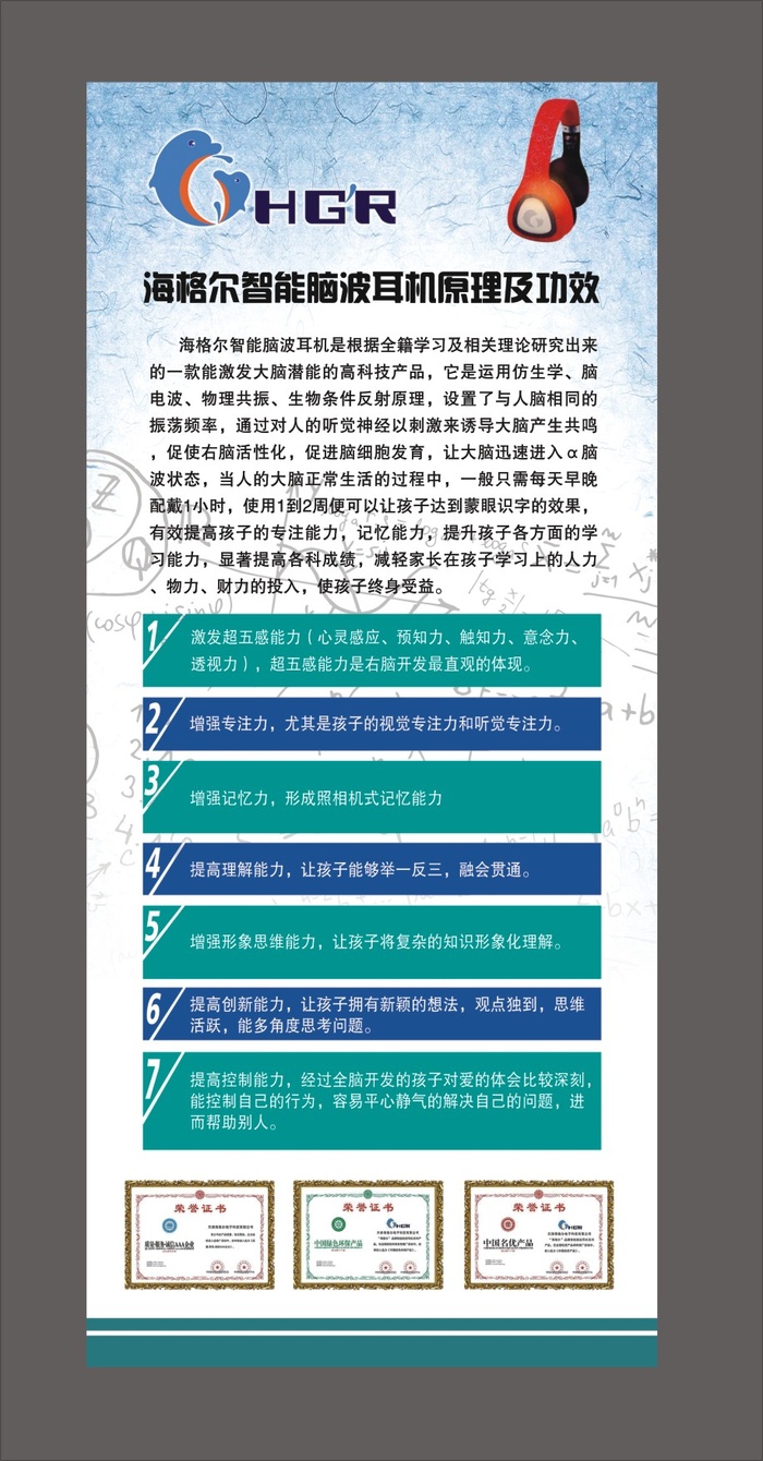智能脑波耳机原理psd模版下载