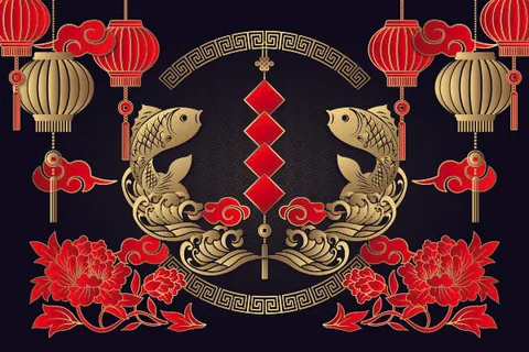 设计装饰礼盒祝贺新年