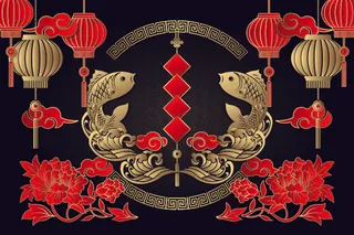 设计装饰礼盒祝贺新年