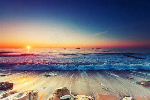 海上日出风景图片 海上日出风景图片