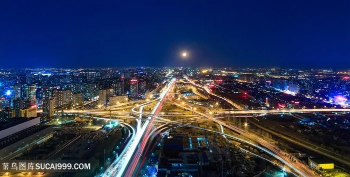 城市繁华都市夜景