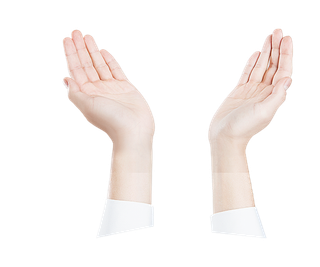 手势双手打开免抠png