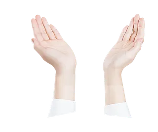 手势双手打开免抠png