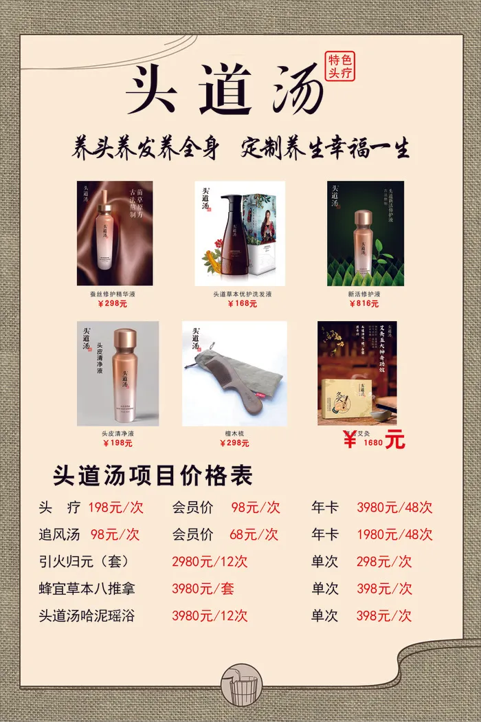 养头养发养全身海报cdr矢量模版下载