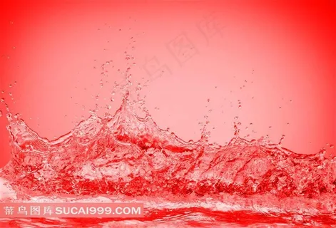 红色冰水背景