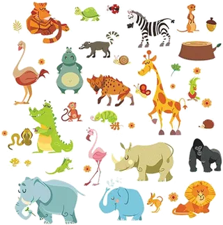 小动物图标素材卡通简笔