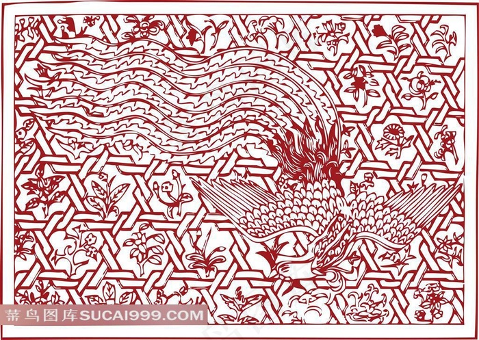 唯美的吉祥凤凰图案素材