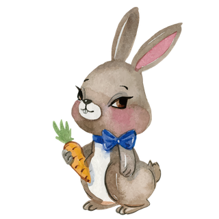 吃萝卜兔子兔年