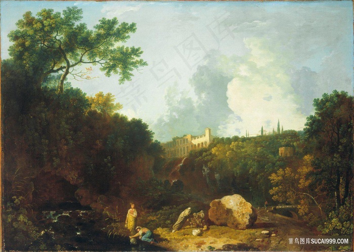 泰特油画山林美景油画