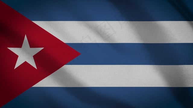 古巴, 美国, 符号, 旗帜, 风, 布, 纺织, 摇