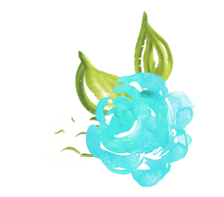 唯美森系手绘水彩花朵 免抠