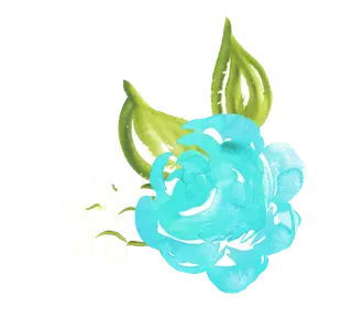 唯美森系手绘水彩花朵 免抠