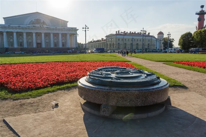 瓦西里岛上的花园和欧式建筑