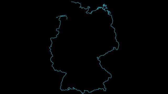 德国, 地图, 大纲, 国界