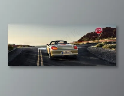 保时捷高速路摄影图