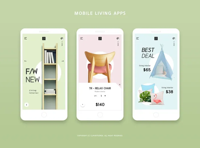 UI多页面包装展示手机APP交互界面样机长图概念PSD设计模板
