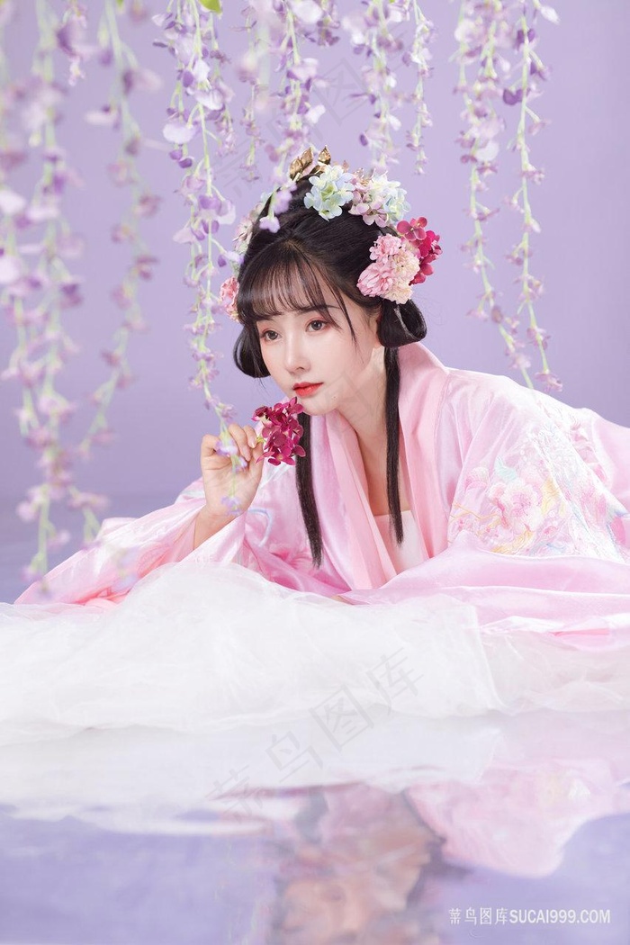 高清赏花唯美古风写真美女图片