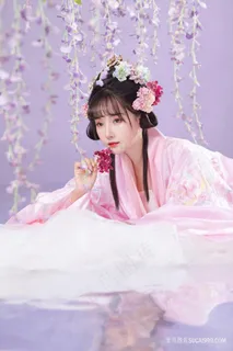高清赏花唯美古风写真美女图片