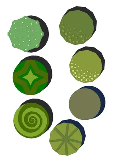 手绘植物彩色平面图4