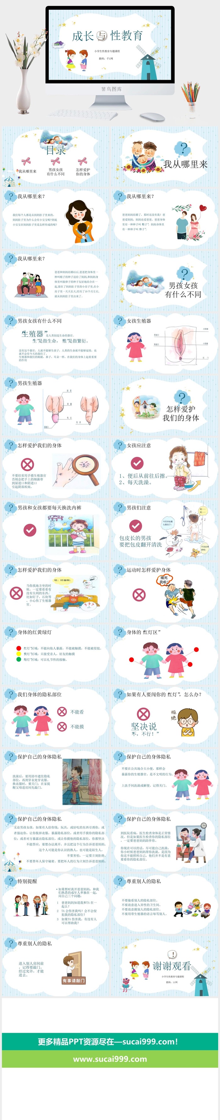 性教育PPT模板