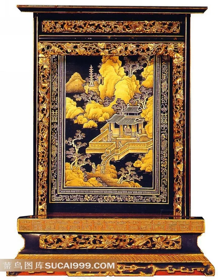 中国古典绘画摆件木雕艺术