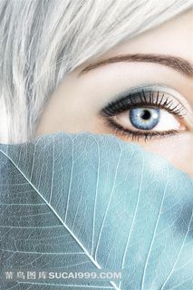 彩妆美女眼睛特写摄影图