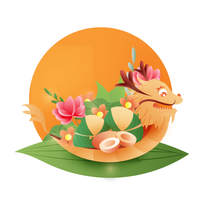 端午节粽子龙舟假日免扣元素