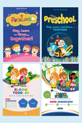 AI矢量返校插画