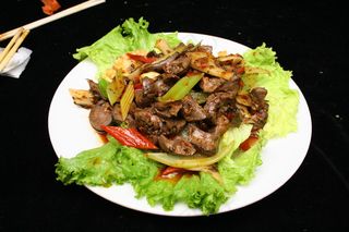 1123橄榄菜炒腰花