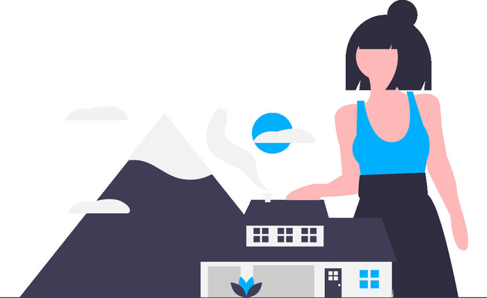 2.5d房子插画小图标素材