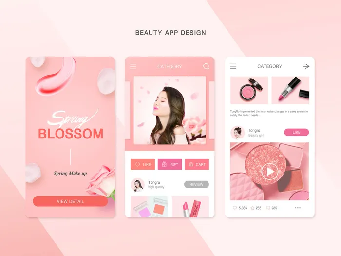 UI多页面包装展示手机APP交互界面样机长图概念PSD设计模板psd模版下载