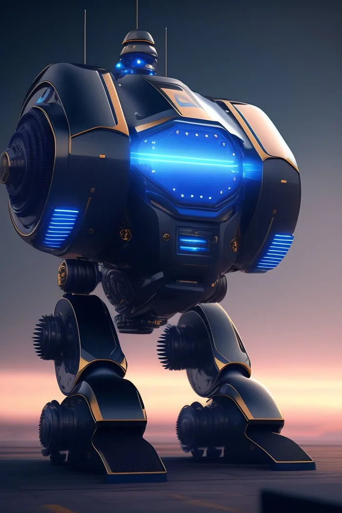 未来机器人cg概念插画