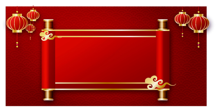 中式古典国潮来袭海报展板宣传背景图PSD设计PS模板素材