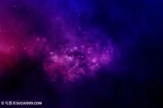 奇幻紫色太阳系星云高清图片