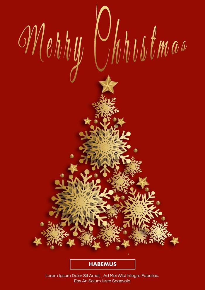 圣诞节圣诞树圣诞老人闪亮装饰电商促销折扣海报