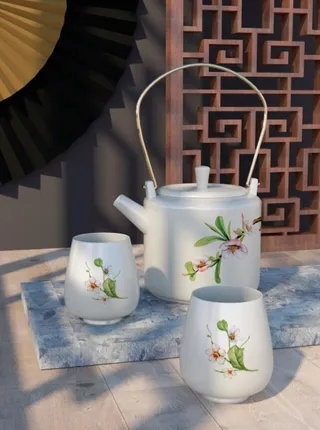 一套茶壶茶杯样机