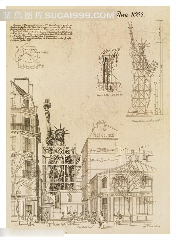 欧式建筑明信片