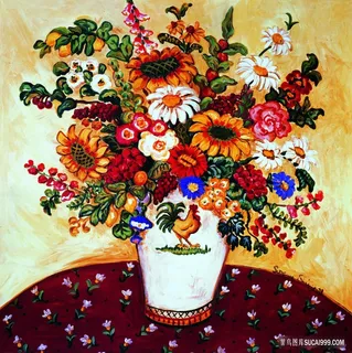 唯美花卉花朵花瓶油画 唯美花卉花朵花瓶油画