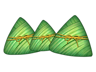 绿色手绘卡通端午节粽子传统节日美食元素PNG素材