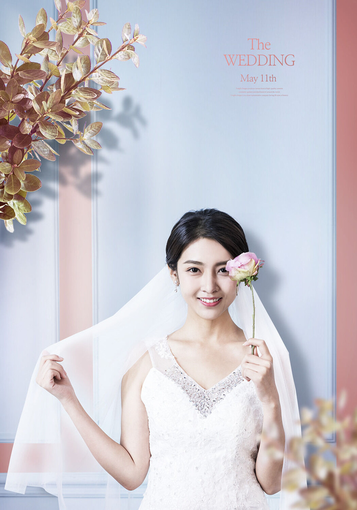 现代韩式结婚婚礼背景