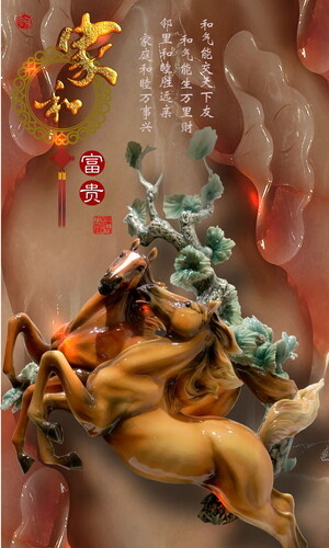 雕塑玉雕背景风景
