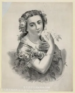 彩铅时尚素描唯美女性装饰画 彩铅时尚素描唯美女性装饰画