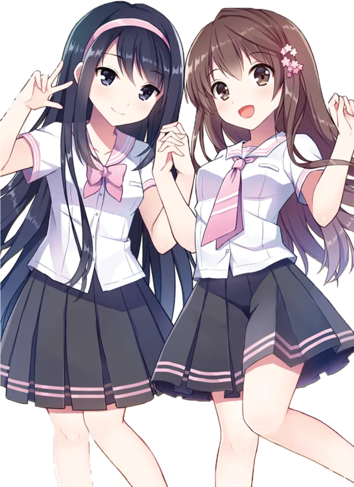 两个女孩素材人物简笔素材