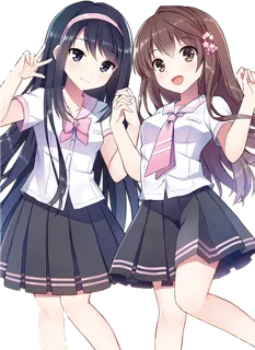 两个女孩素材人物简笔素材