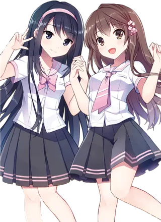 两个女孩素材人物简笔素材