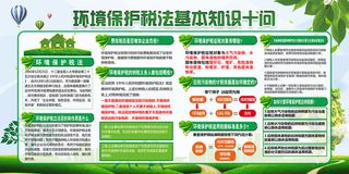 环境保护税法知识十问环保宣传海报展板